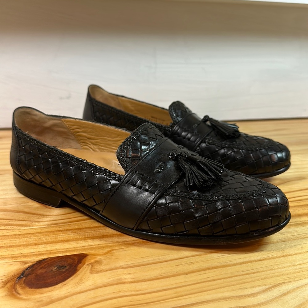 Cole Haan Loafers Renato Woven Tassel 10-1/2 Shoes Black. Nice Pre-owned shoes